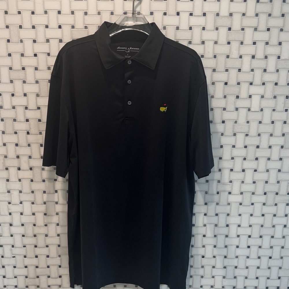 Men's Augusta National Black Polo Shirt